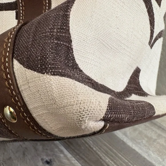 Coach Brown and Cream Shoulder Bag - Picture 12 of 16